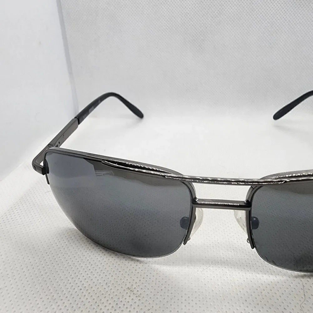 Kenneth Cole Reaction Gunmetal & Black Aviator Sunglasses
